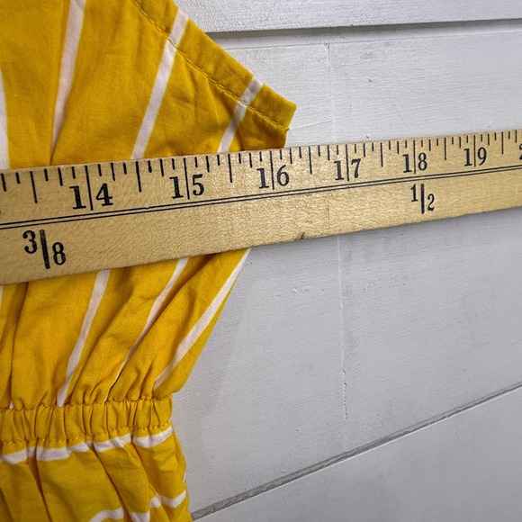 NEW Faithfull The Brand Adia STRIPE JEAN Midi Dress WOMEN 10 CITRUS - Picture 11 of 16